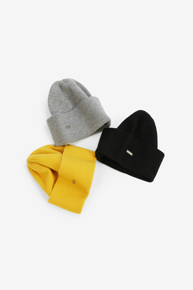 Wool Knit Watch Cap, Unisex(black)-5