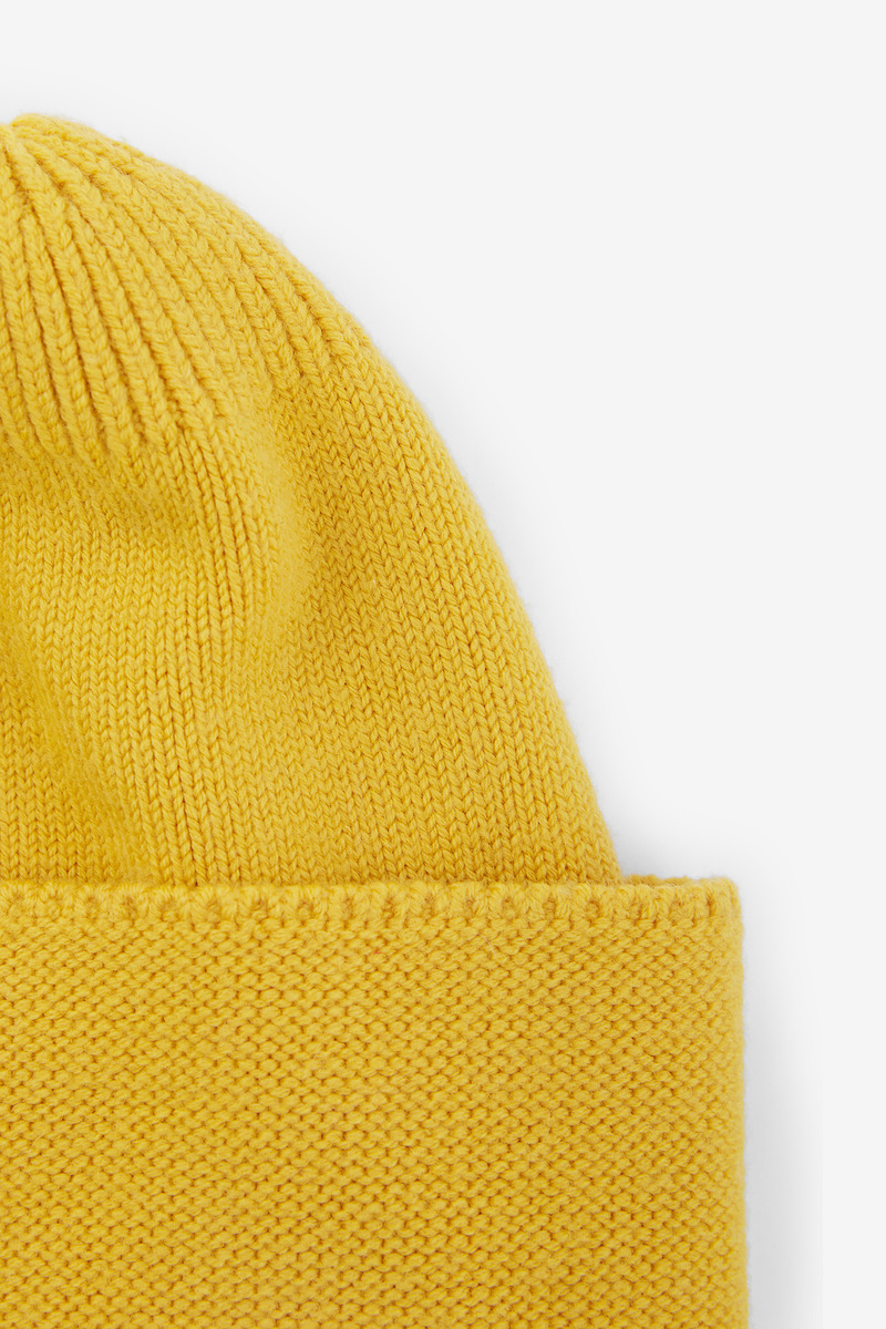 Wool Knit Watch Cap, Unisex(yellow)-3