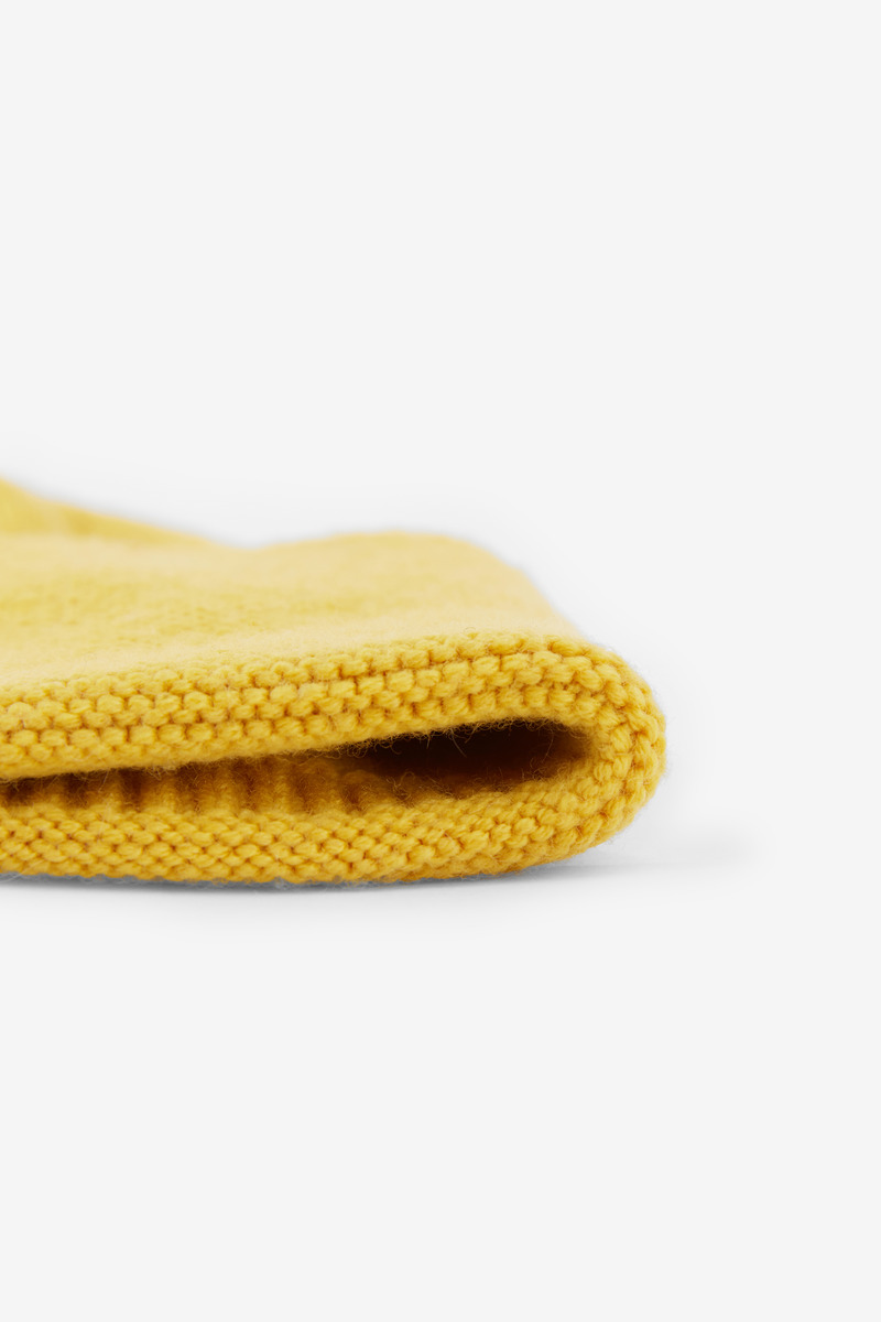 Wool Knit Watch Cap, Unisex(yellow)-4