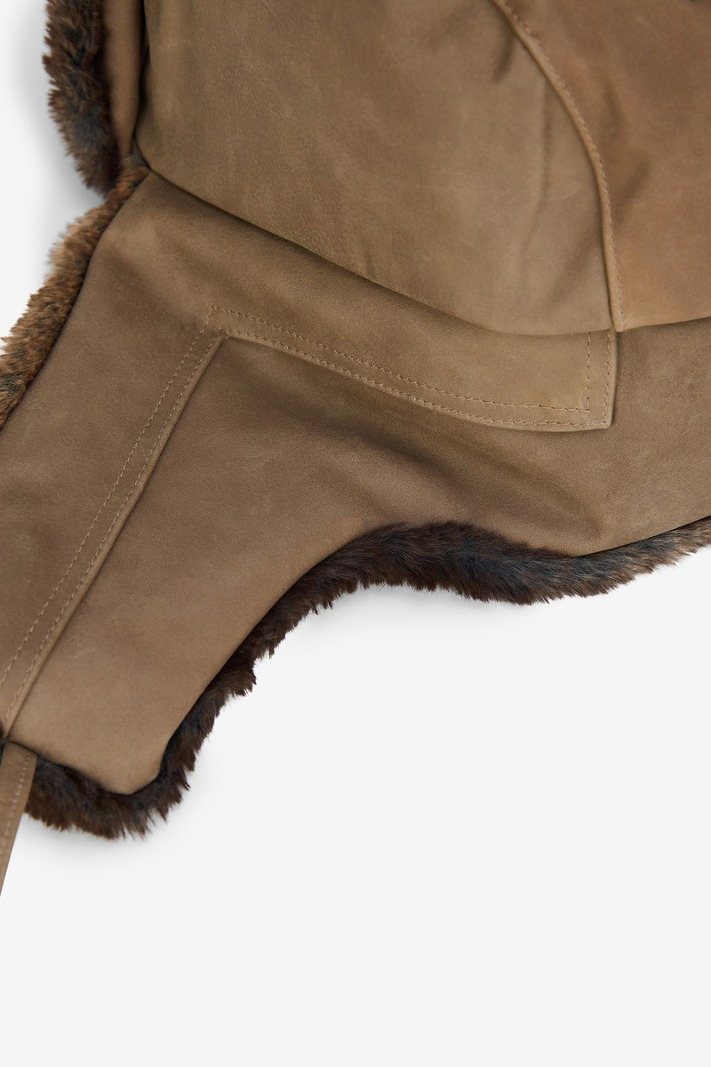 Leather Military Ushanka Hat, Unisex-2