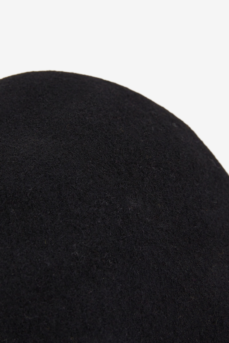Seamless Wool Duckbill Flat Cap,Unisex(Black)-3