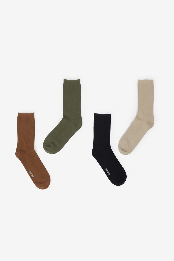 Heritage minimalist cotton plain socks, thin