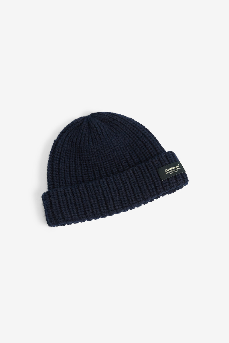US Navy Wool Ribbed Knit Watch Cap, unisex(navy)