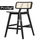 130usd Prodgf 1Pcs A Set Designer Minimalist Wood Rattan Bar Chair
