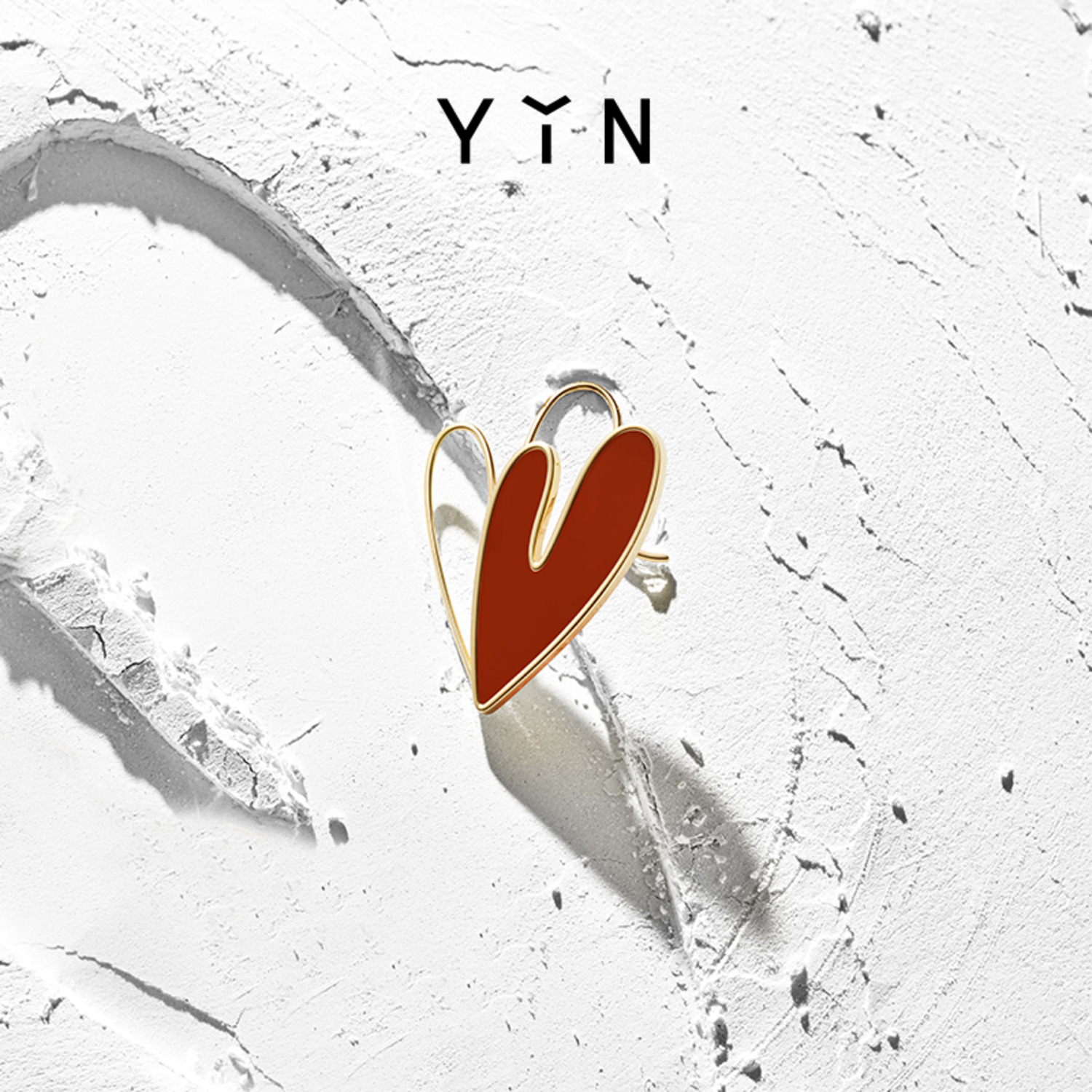 YIN隐「联名」系列Joyside燥热的心双倍燥热耳环-2