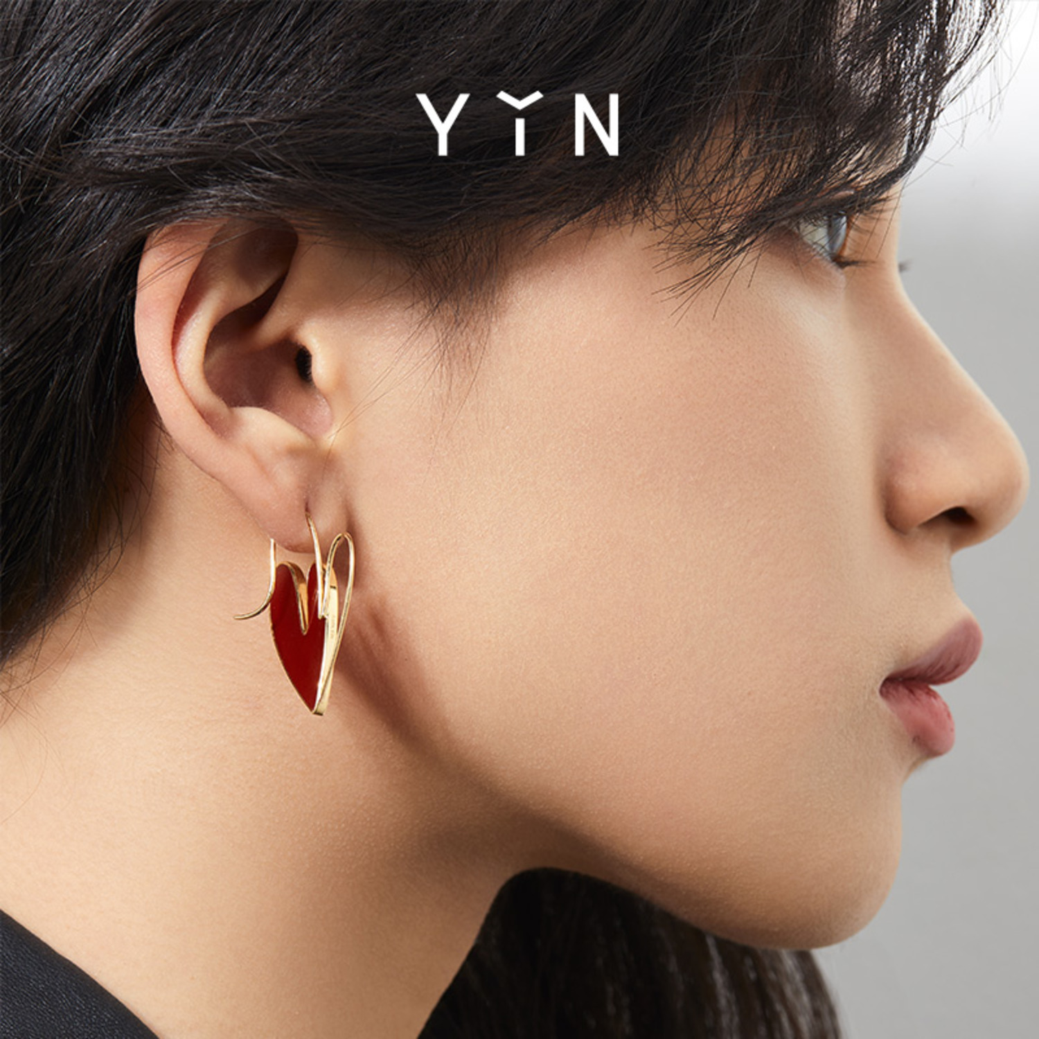 YIN隐「联名」系列Joyside燥热的心双倍燥热耳环-4