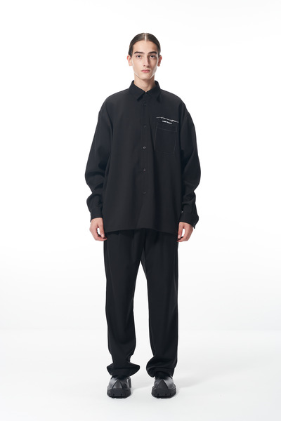 ATTEMPT SS22 手写字体刺绣长袖衬衫