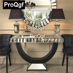 360usd Prodgf 1Pcs A Set ins interesting Mirror Effect Classic Corner Console Table