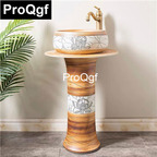 80usd Prodgf 1Pcs A Set Spring Here Scenery Art Bathroom Washbasin
