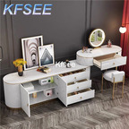 650usd Kfsee 1Pcs A Set Luxury 120cm length Make Up Table with 150cm TV Cabinet