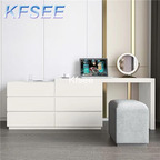 260usd Kfsee 1Pcs A Set Luxury 120cm length Make Up Table with 125cm TV Cabinet with mirror with stool