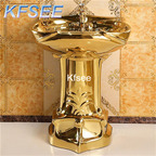 380usd Kfsee 1Pcs A Set Prodgf Home Your Gold Classic Ceramic Wash Basin