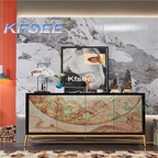 550usd Kfsee 1Pcs A Set Prodgf Castle 133*43*90cm Beautiful Warm Kitchen Cabinet