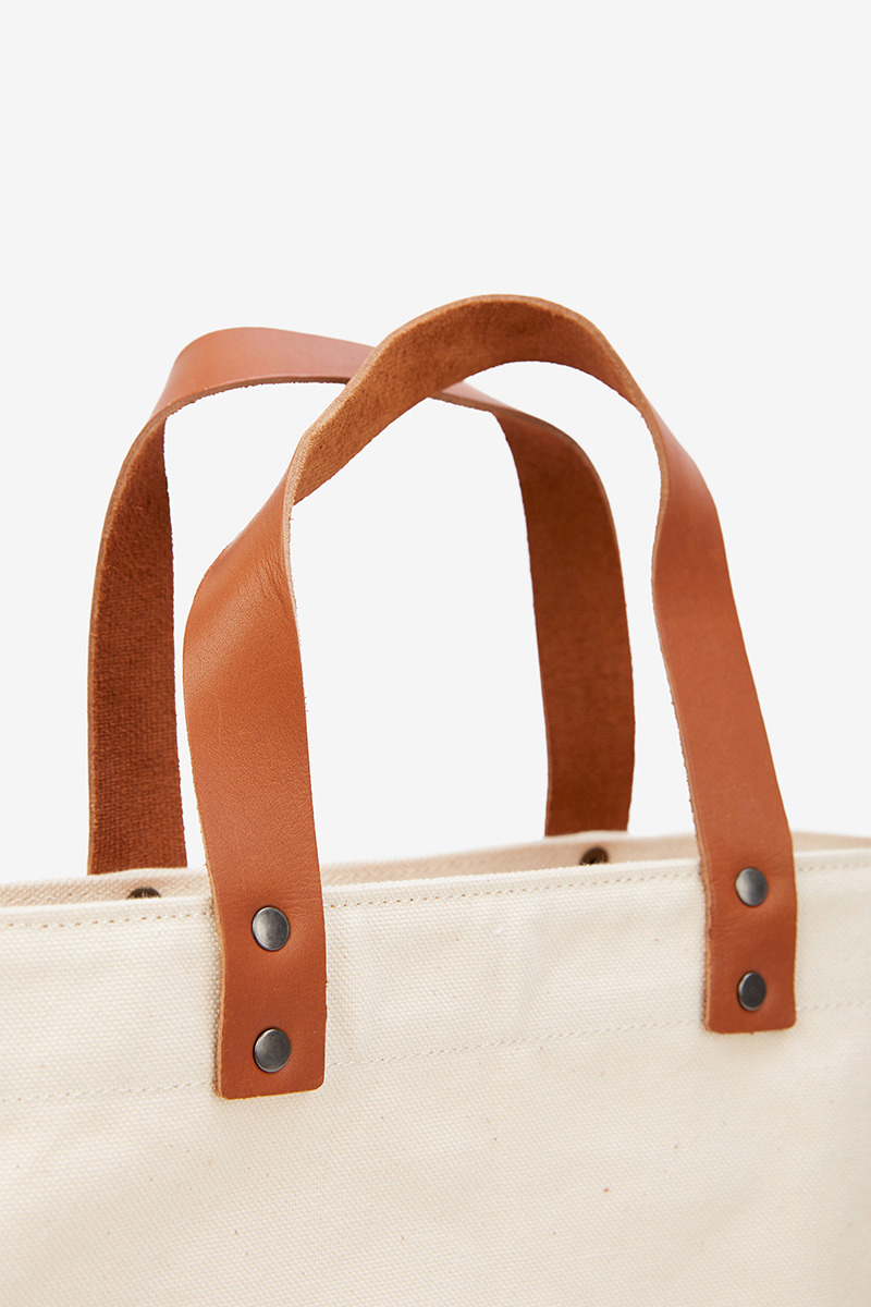 Leather Handle Tote Bag-2
