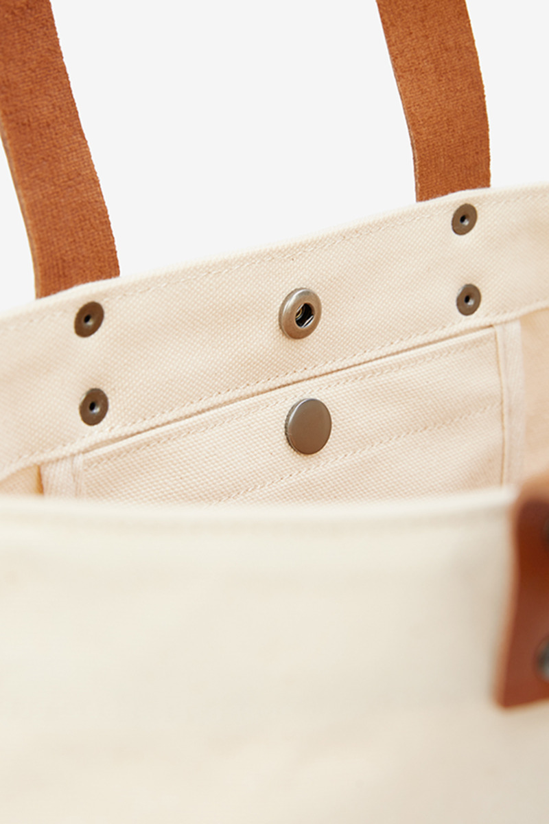 Leather Handle Tote Bag-5