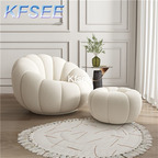 100usd Kfsee 1 Set Prodgf Beautiful Pumpkin Lounge Chair And Stool