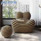 220usd Kfsee 1 Set Prodgf Luxury Beautiful Boxing Lounge Chair with stool