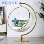 180usd Kfsee 1Pcs A Set Prodgf ins Gold Hanging Bubble Swing Chair with Shelf