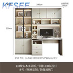 650usd Kfsee 1Pcs A Set Prodgf 240*60*220cm Book Cabinet with Study Table