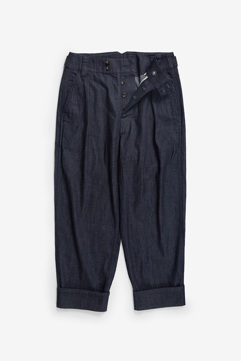 French 7.7oz Denim Work Trousers,Unisex