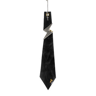 TIE CHAMELEON TECH. BE A METAL GIRL NOT MENTAL 预防思维过敏领带 水泥黑