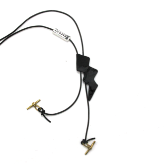 LEASH 抽绳装饰 闪电 亮黑