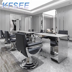 300usd Kfsee 1Pcs A Set Prodgf Luxury 2 People Seat Double Side Salon Mirror With Cabinet