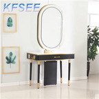 300usd Kfsee 1Pcs A Set Prodgf Luxury 2 People Seat Double Side Salon Mirror With Cabinet