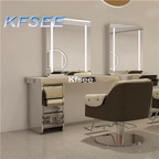 380usd Kfsee 1Pcs A Set Prodgf Luxury 2 People Seat Single Side Salon Mirror With Cabinet