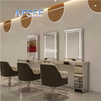 550usd Kfsee 1Pcs A Set Prodgf Luxury 3 People Seat Single Side Salon Mirror With Cabinet