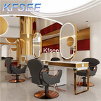 280usd Kfsee 1Pcs A Set Prodgf Luxury 1 People Seat Double Side Salon Mirror With Cabinet