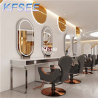 300usd Kfsee 1Pcs A Set Prodgf 2 People Seat Single Side Salon Mirror With Cabinet