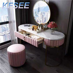 230usd Kfsee 1Pcs A Set Prodgf Luxury Make up table with stool with mirror