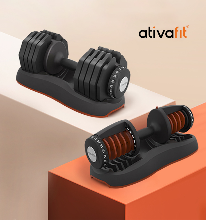 美国品牌 Ativafit 25kg火星人|10档调节重量纯钢可调节哑铃 橱窗图