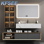 450usd Kfsee 1Pcs A Set Weibog Hello 100cm length Bathroom Cabinet with Mirror