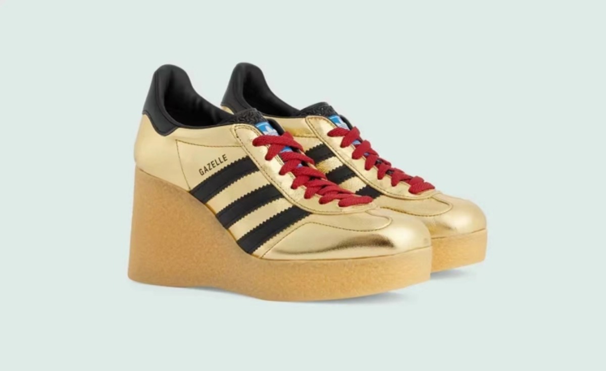 GUCCI x adidas Originals Wedge Gazelle 联名鞋款登场