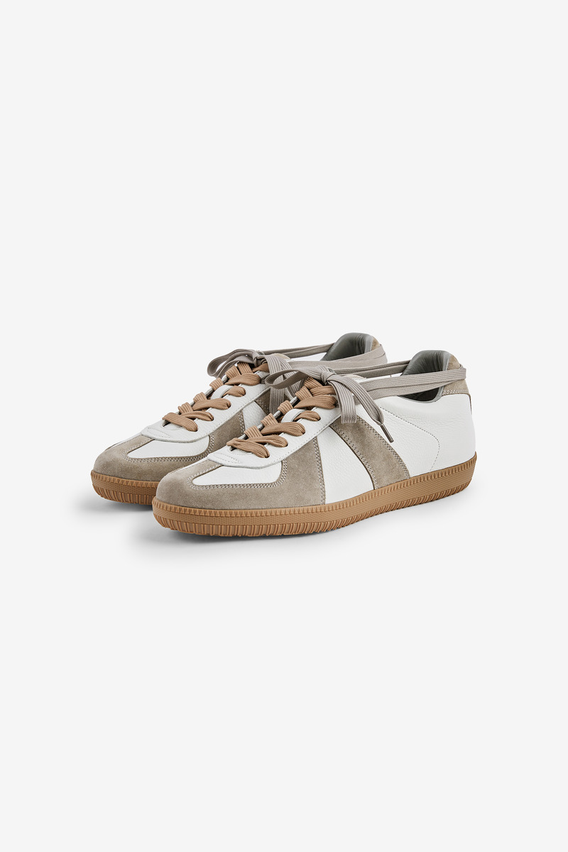 Italian Calf Leather Heritage German Army Trainer Sneakers