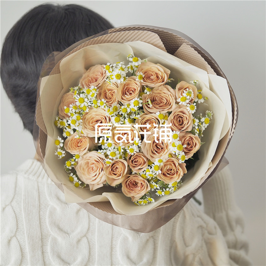 原气花铺-花店-上海-北京卡布奇诺--卡布奇诺玫瑰花束-2
