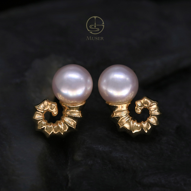 预售-羊羊得意-珍珠耳坠-18K黄