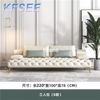 1200usd Kfsee 1Pcs A Set Weibog ins Luxury 220cm length Three Seat Sofa
