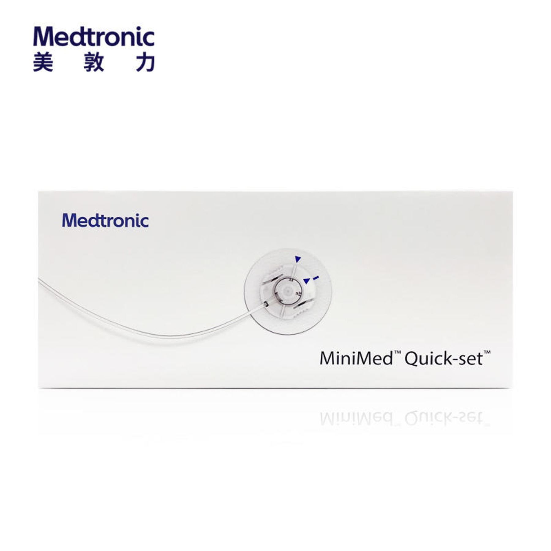 美敦力（Medtronic）进口胰岛素泵耗材 Quick-Set管路可分离式输注导管血糖用品QS纽扣型软针（10个/盒）