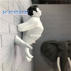 400usd Kfsee 1Pcs A Set ins head up Statue Wall Decoration