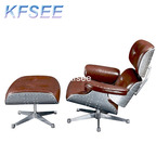 400usd Kfsee 1Pcs A Set ins ins American Leather Lounge Chair With Stool