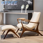 1500usd Kfsee 1Pcs A Set ins Timber Lounge Chair with Bench