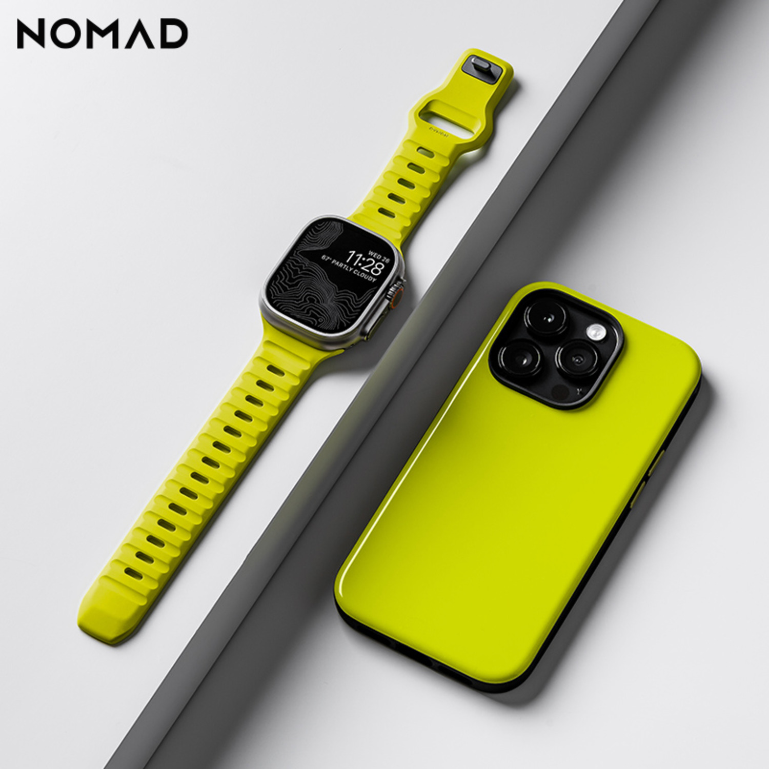 美國NOMAD熒光綠新品蘋果iwatch表帶Apple Watch8 Ultra綠色運動氟橡膠硅膠防水38/40/41/42/44/45/49mm男女-4