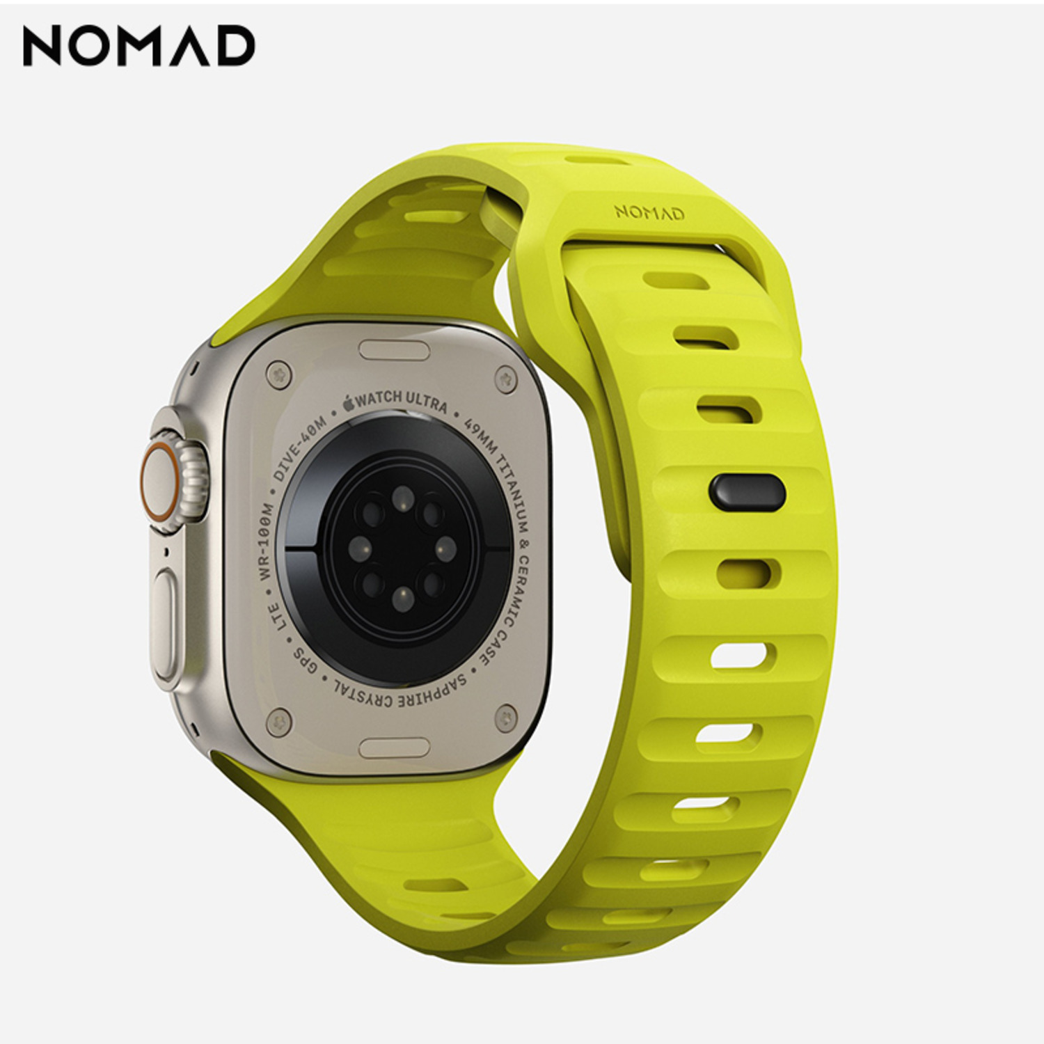 美國NOMAD熒光綠新品蘋果iwatch表帶Apple Watch8 Ultra綠色運動氟橡膠硅膠防水38/40/41/42/44/45/49mm男女-3