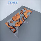 800usd Resin Wood Professional Kfsee Dining Table(no leg)