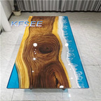 600usd RIVER Style Luxury Kfsee Resin Dining Table(no leg)