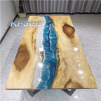 600usd RIVER Style Luxury Kfsee Resin Dining Table(no leg)