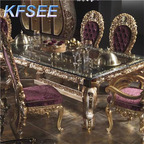 4500usd Castle Beautiful with 6 chair Kfsee Dining Table Set